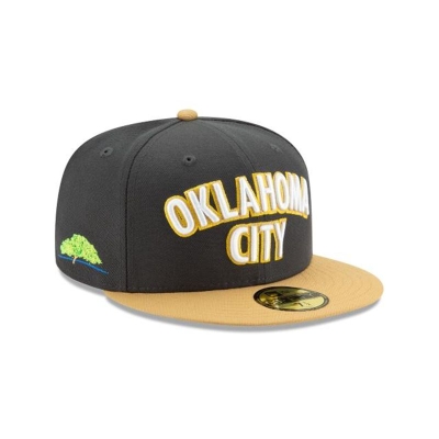 Sapca New Era Oklahoma City Thunder NBA 2019 NBA Authentics City Series 59FIFTY Fitted - Gri